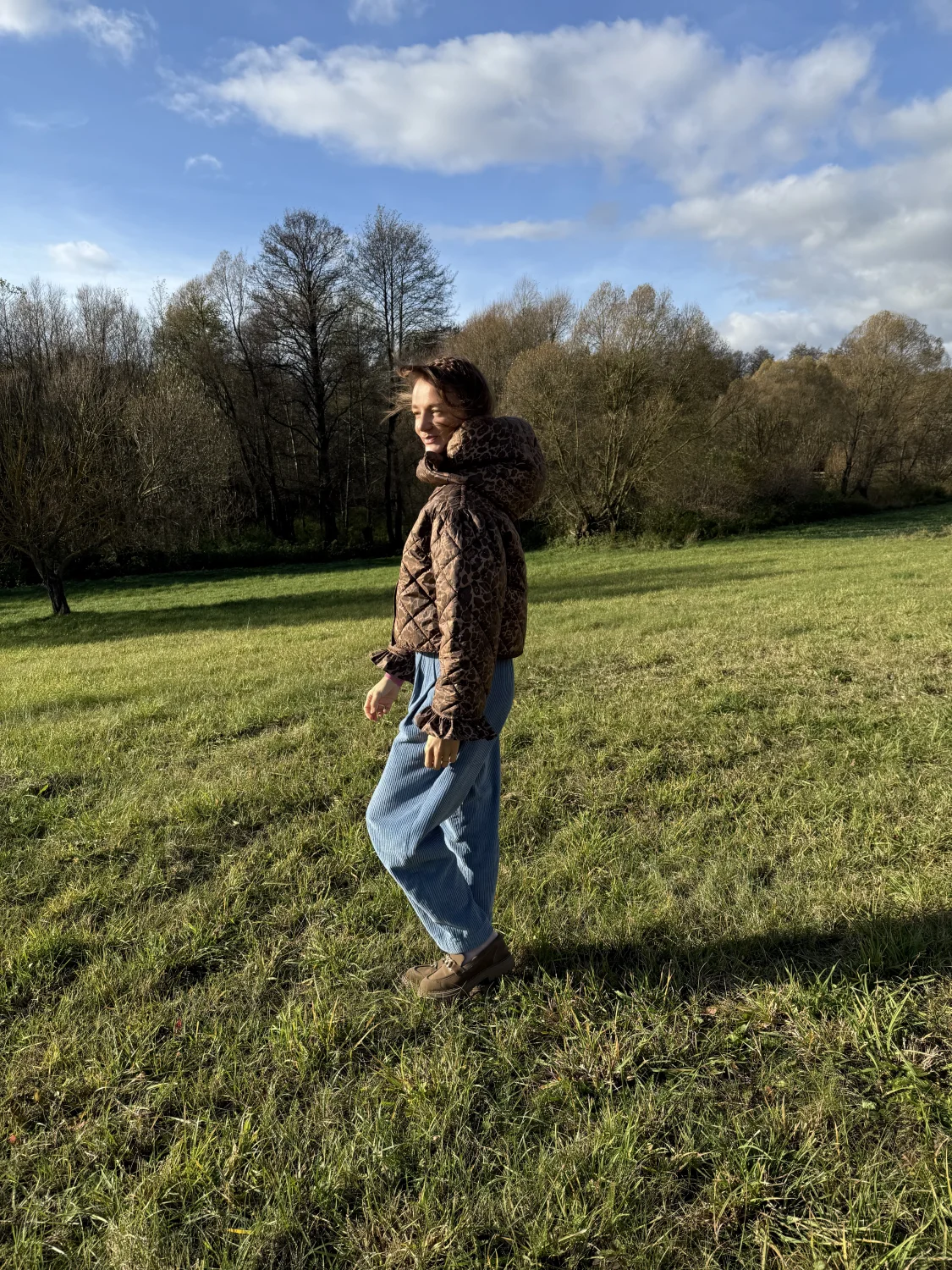 Dziewczęca Kurtka w panterkowy print