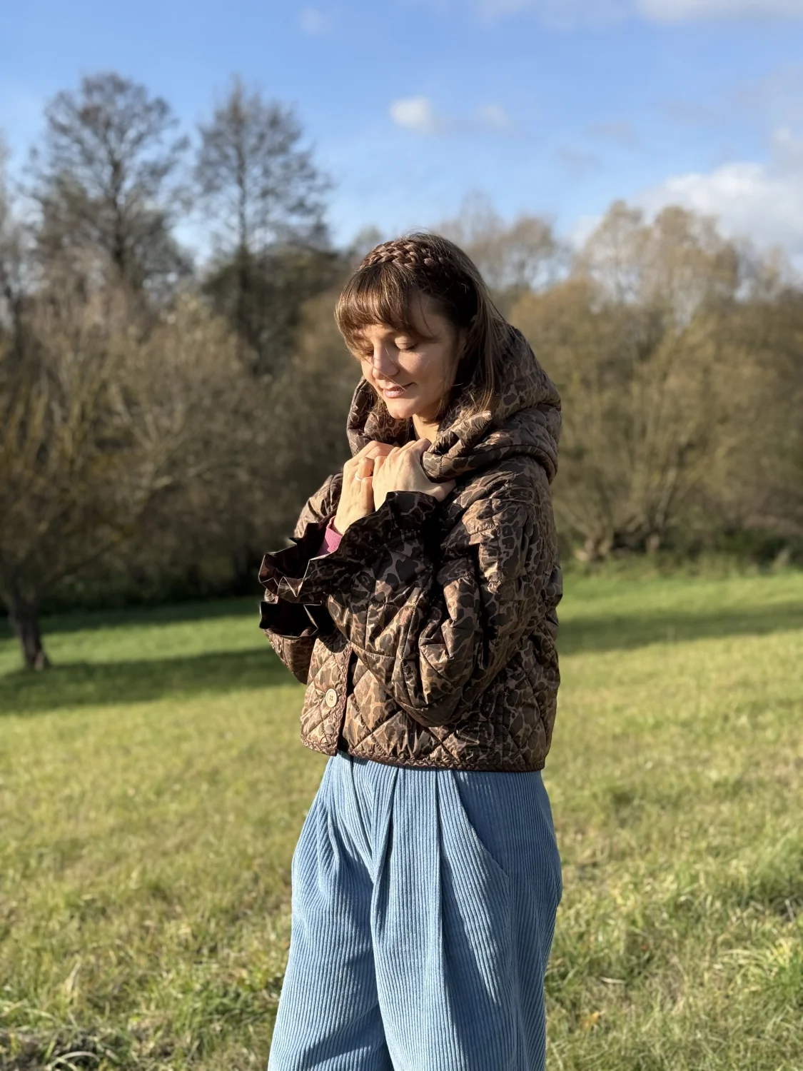 Dziewczęca Kurtka w panterkowy print