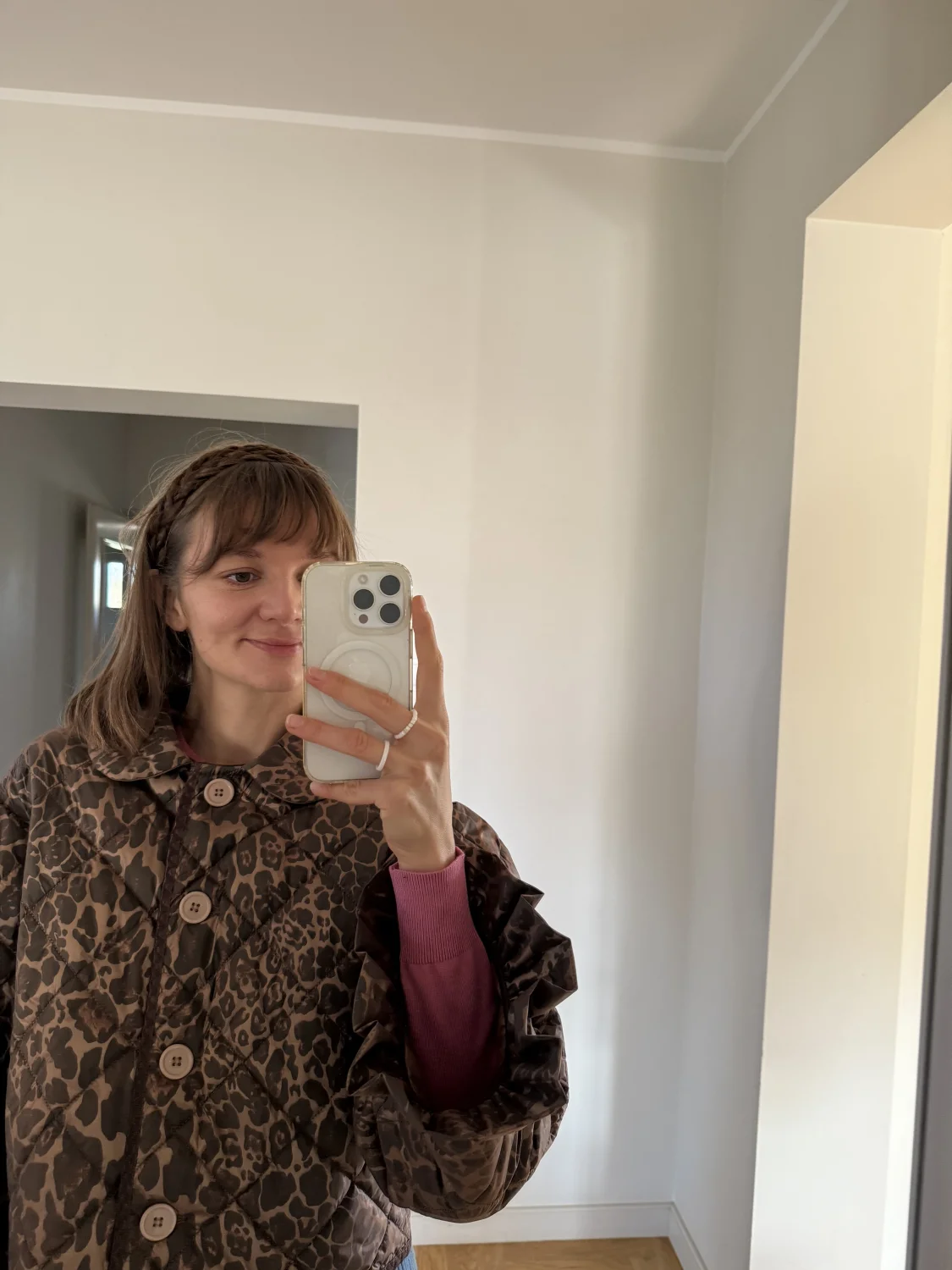 Dziewczęca Kurtka w panterkowy print