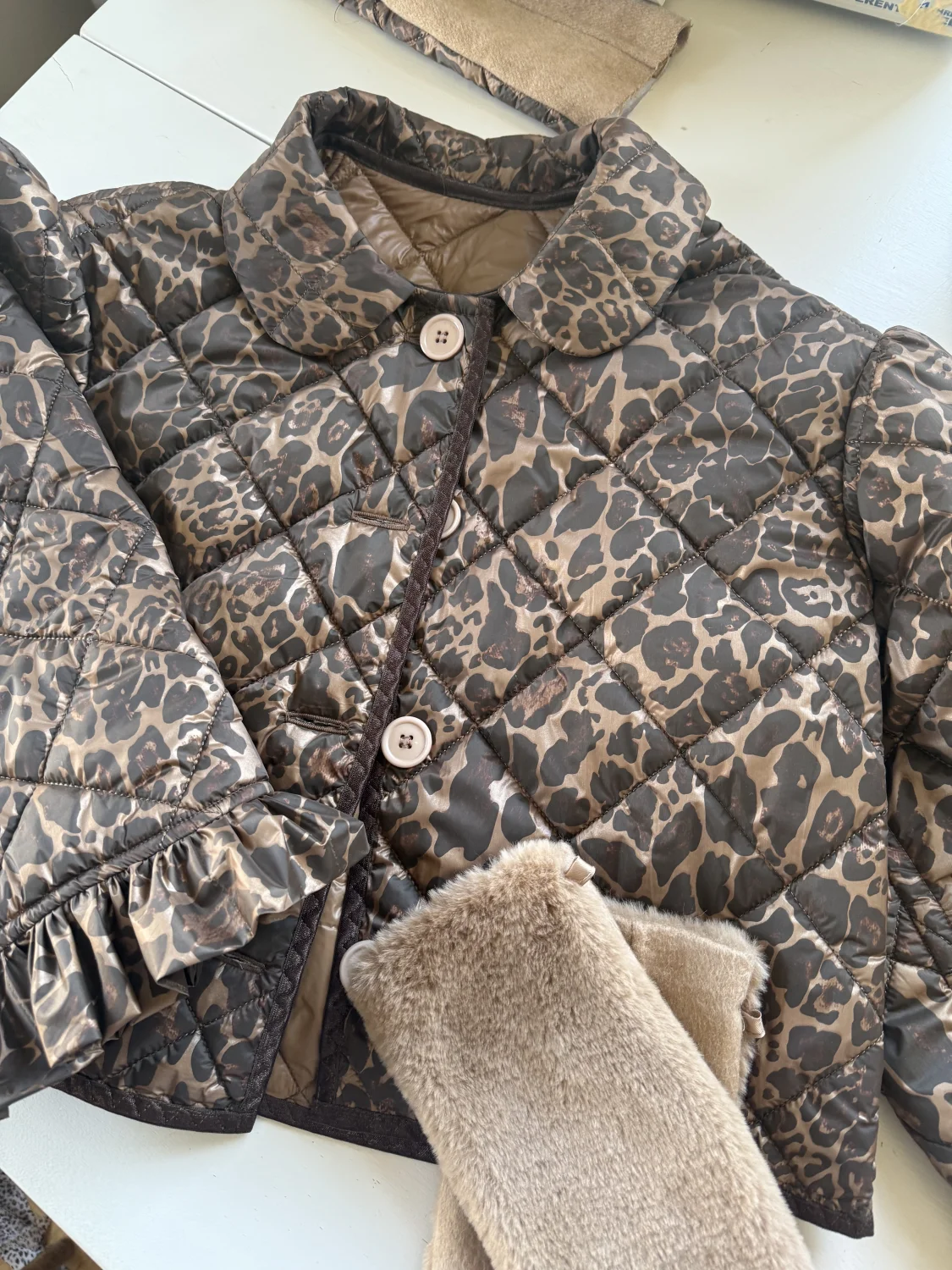 Dziewczęca Kurtka w panterkowy print