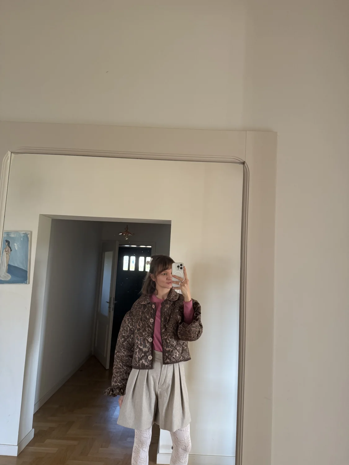 Dziewczęca Kurtka w panterkowy print