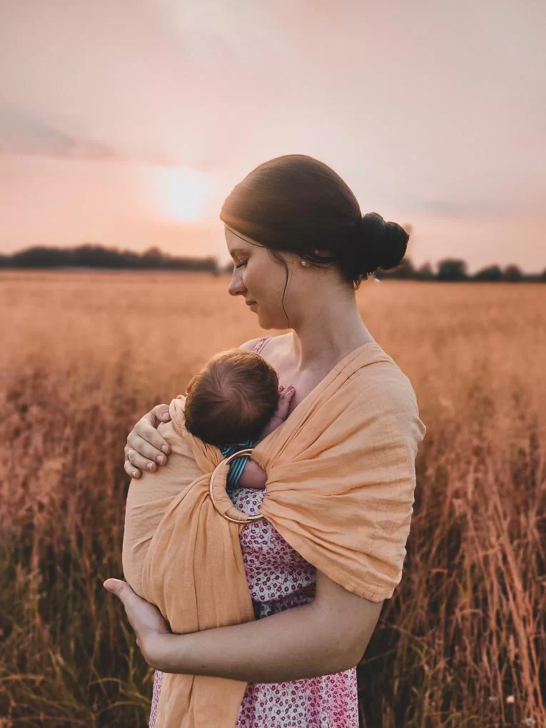 Lniana chusta kółkowa  SWEET 