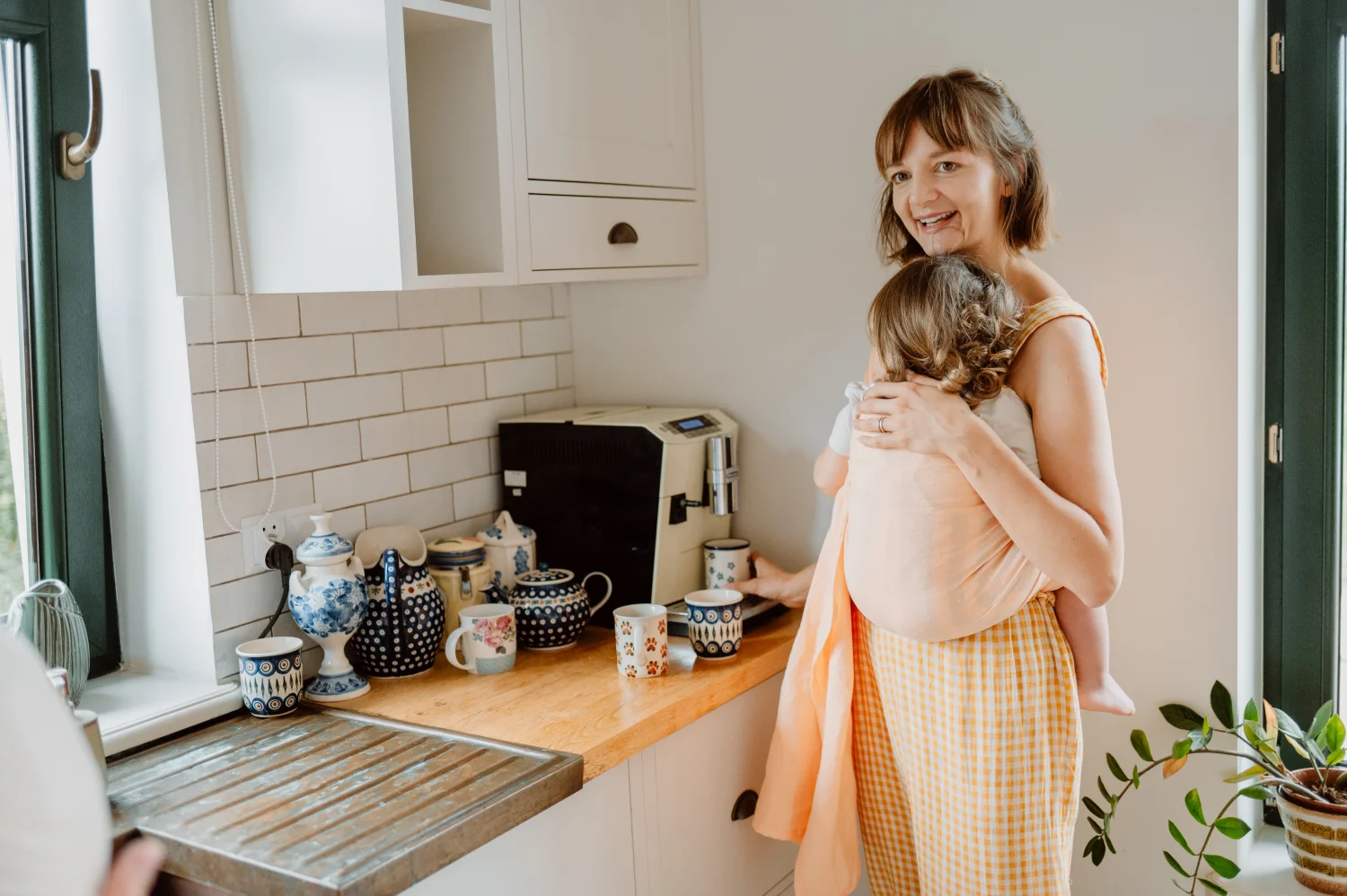 Lniana chusta kółkowa  SWEET 