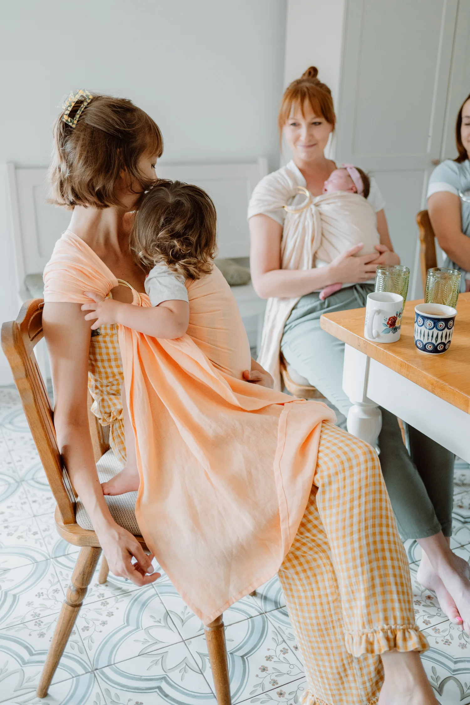 Lniana chusta kółkowa  SWEET 