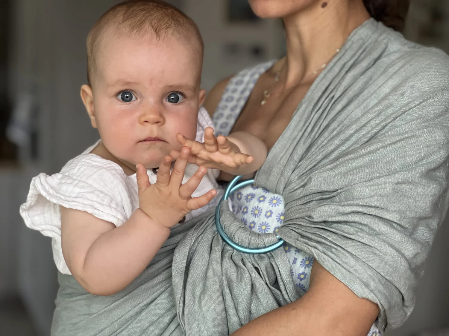 Lniana chusta kółkowa Forrest Morning