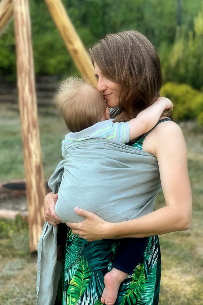 Lniana chusta kółkowa Forrest Morning