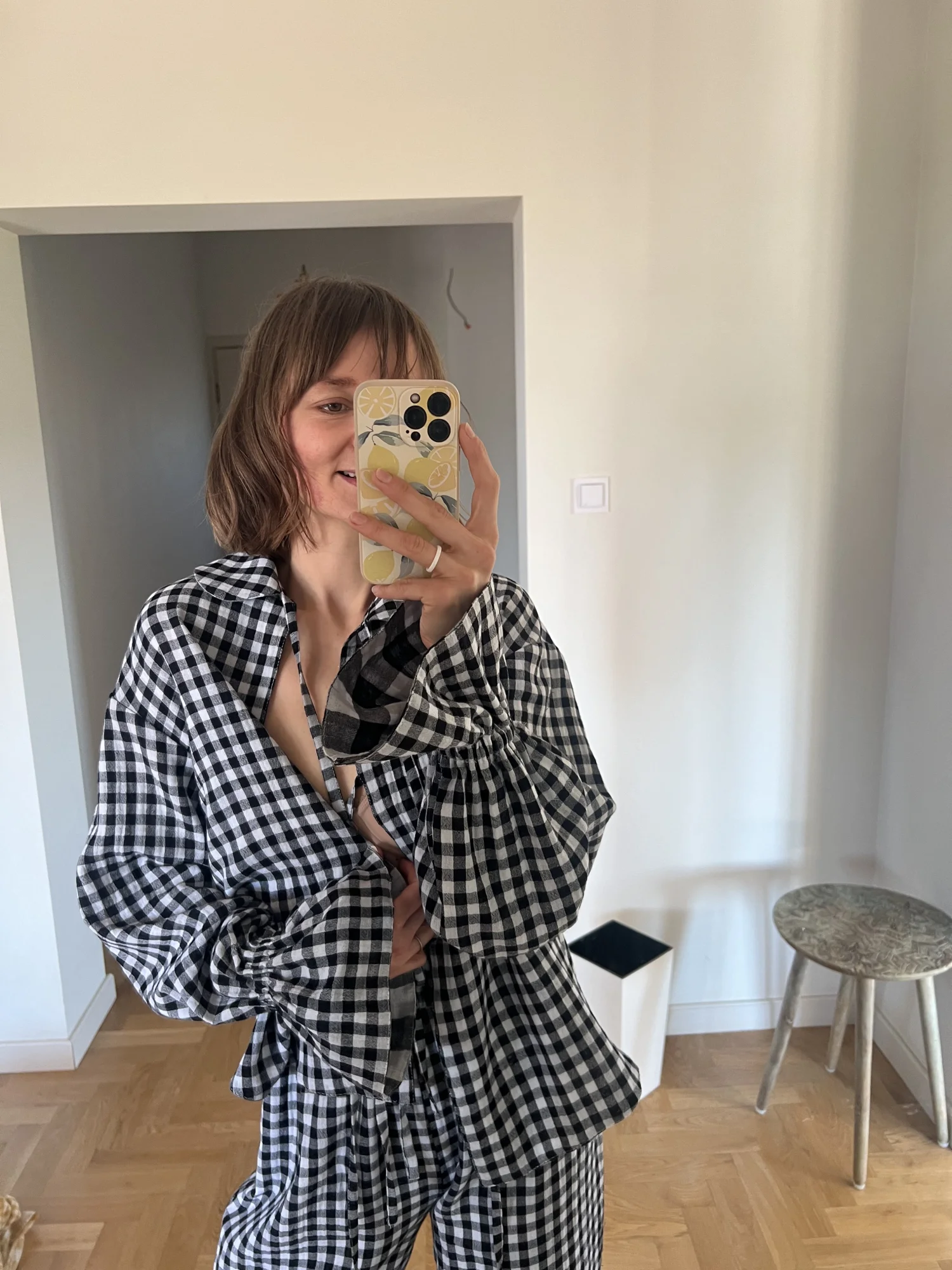 Dwustronna muślinowa koszula Sofia