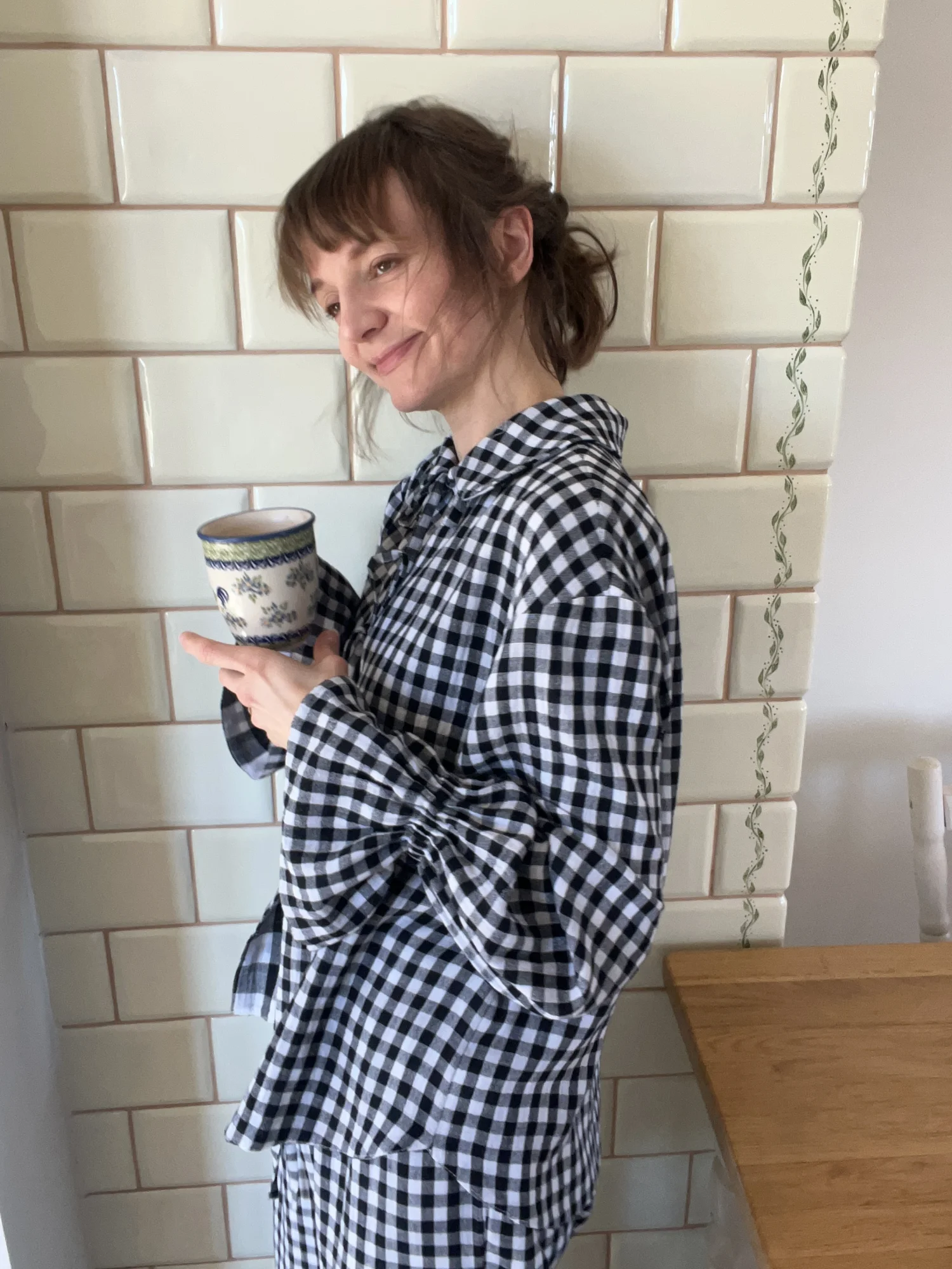 Dwustronna muślinowa koszula Sofia