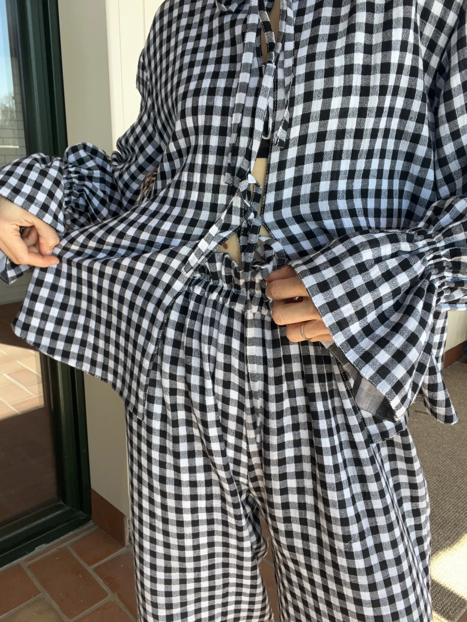 Dwustronna muślinowa koszula Sofia