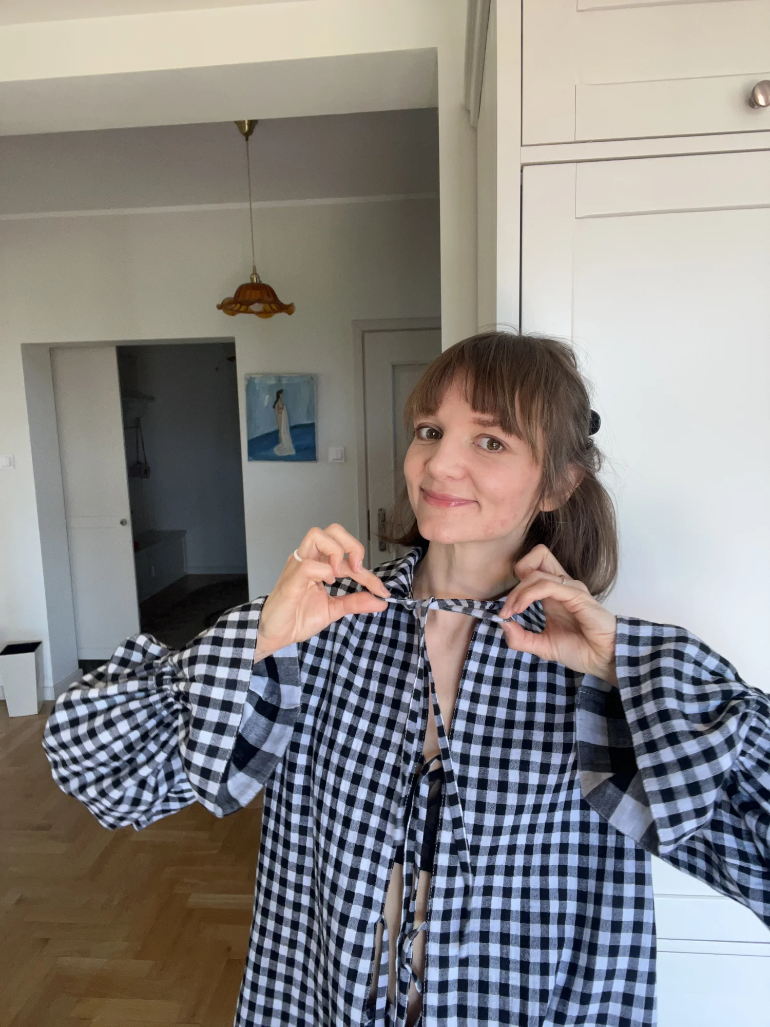 Dwustronna muślinowa koszula Sofia