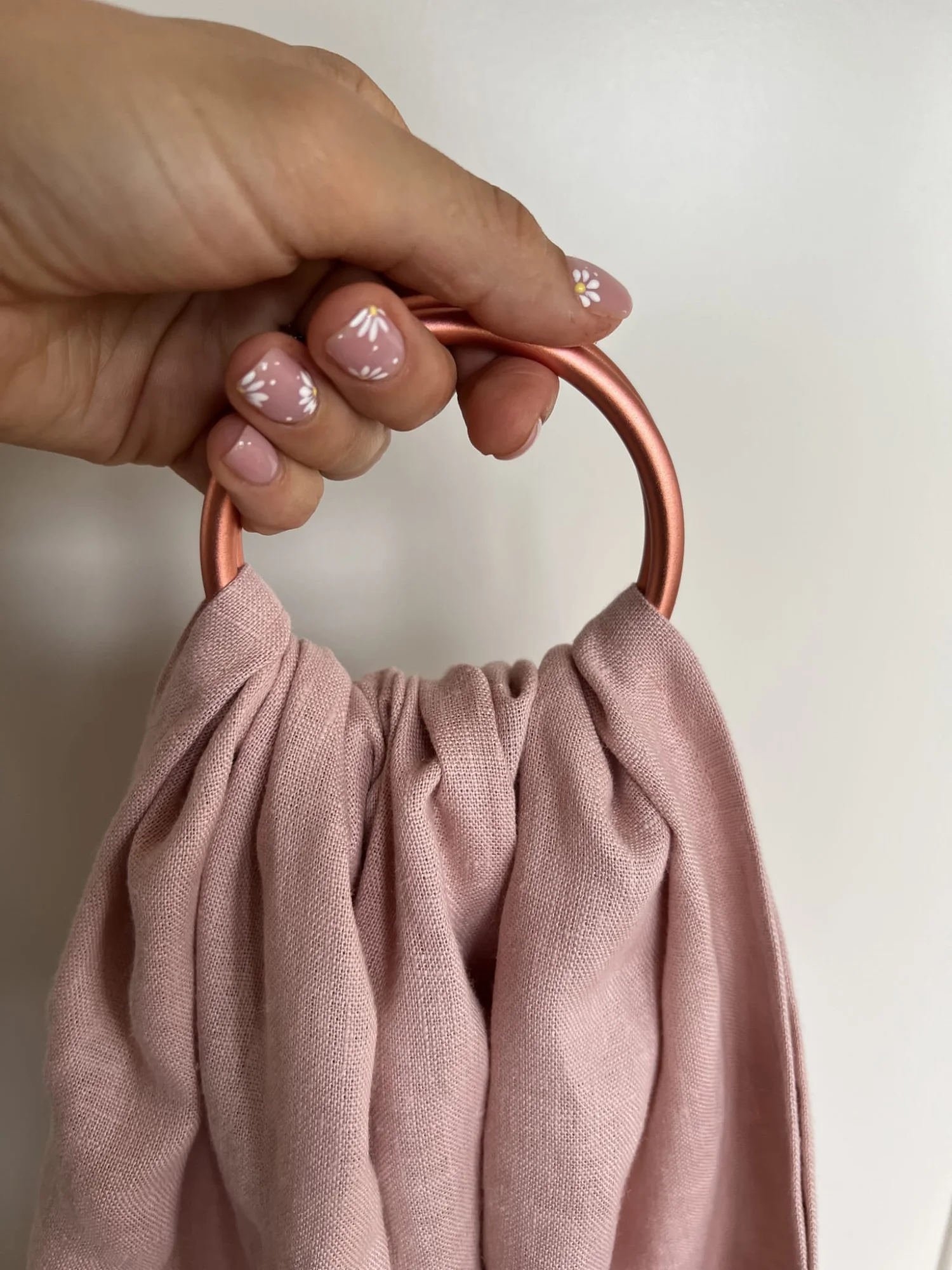 Lniana  chusta kółkowa Rose