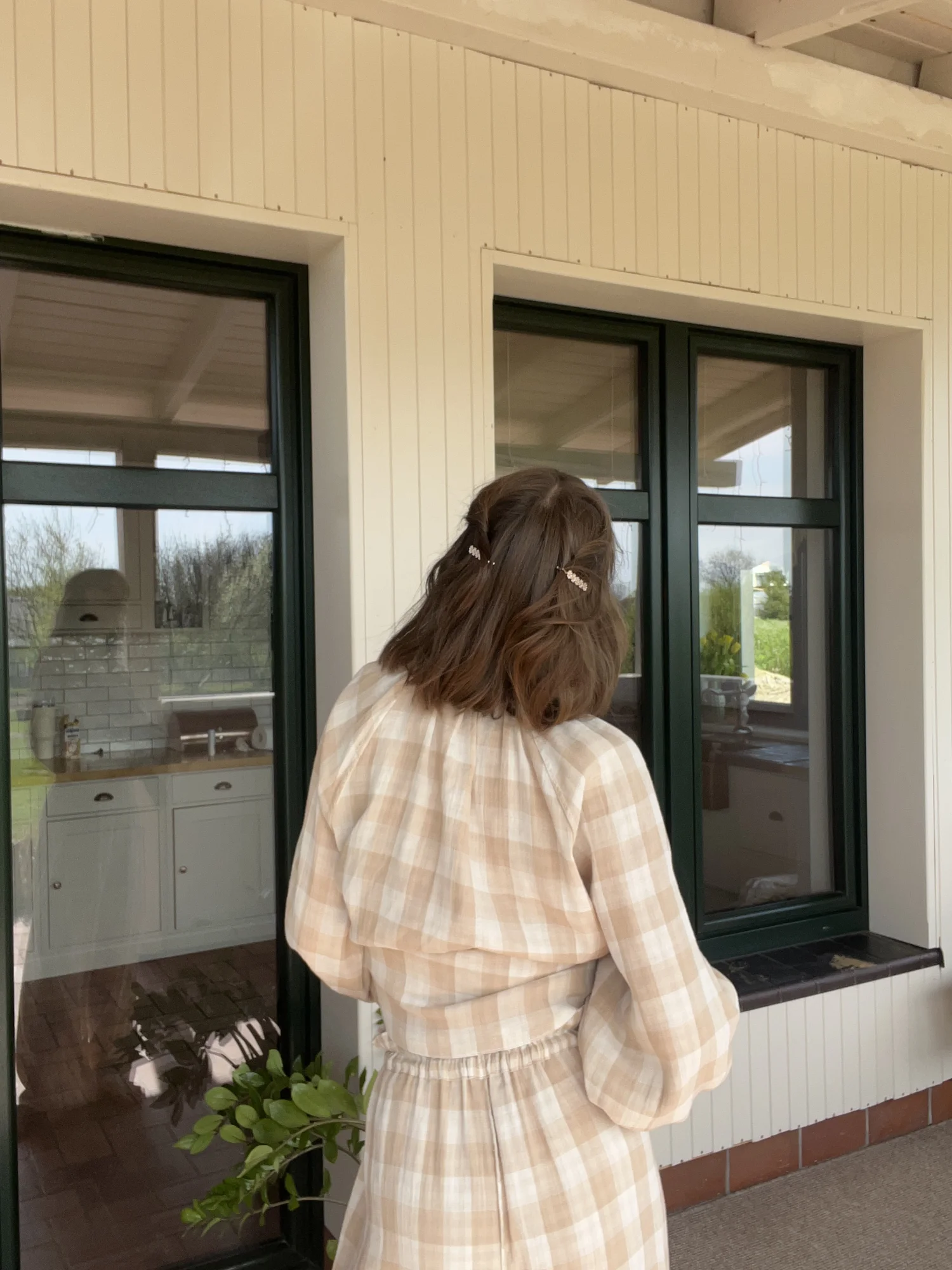 Dwustronne Muślinowe spodnie w gumkę Bella 