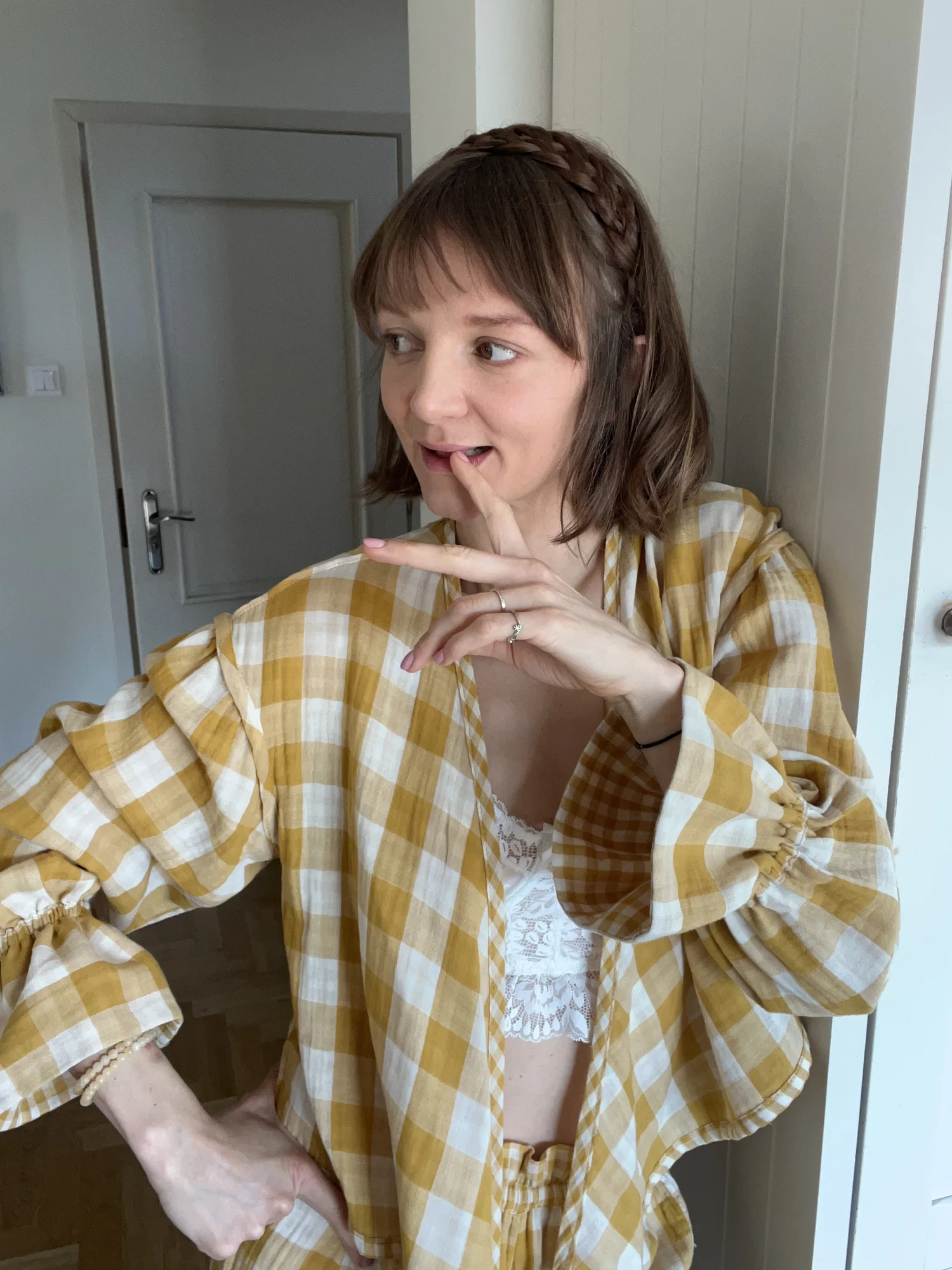 Muślinowa koszula z wiązaniem Stella