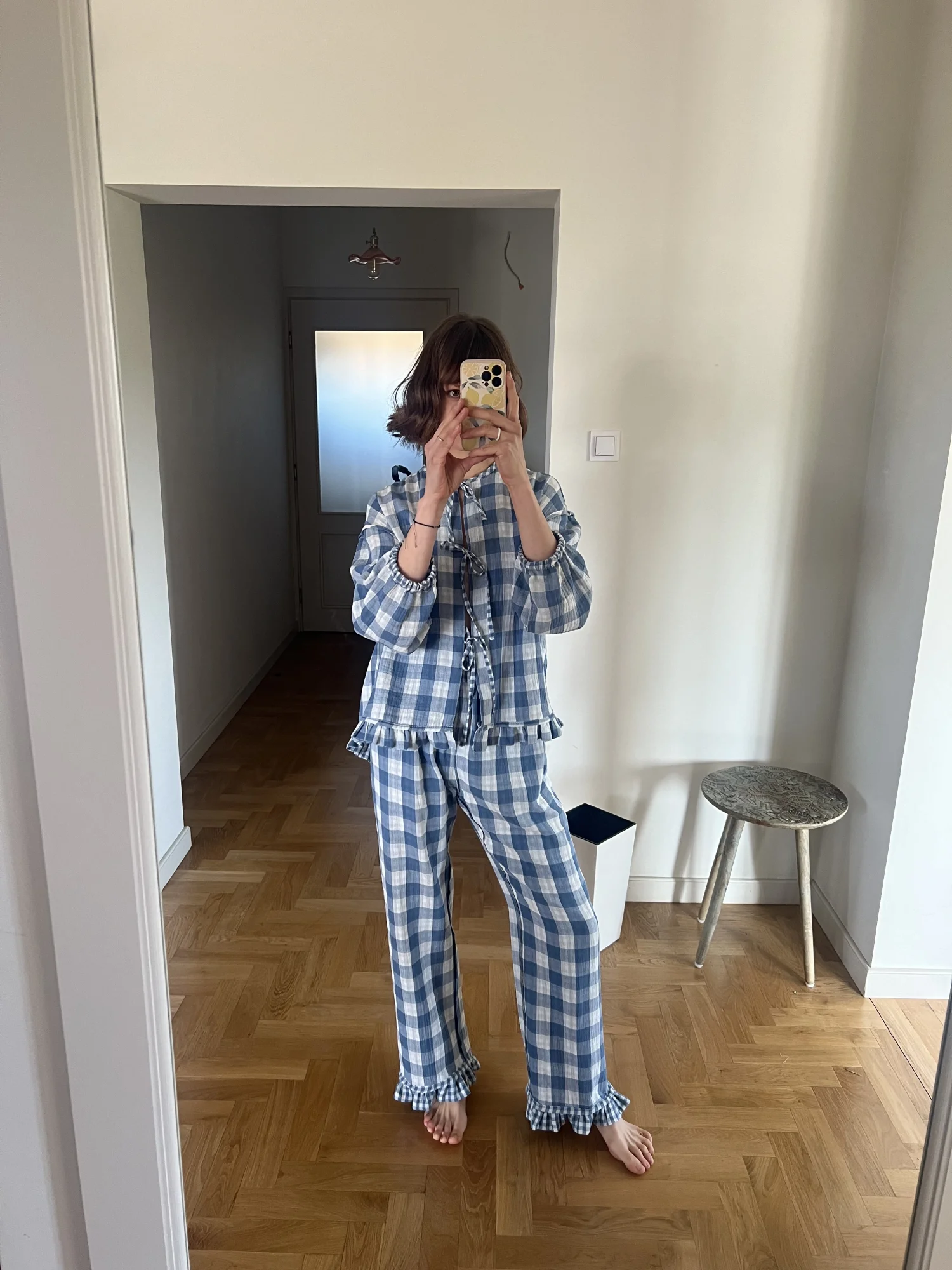 Dwustronne muślinowe spodnie Lea